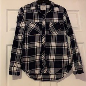 Navy Button Up Flannel